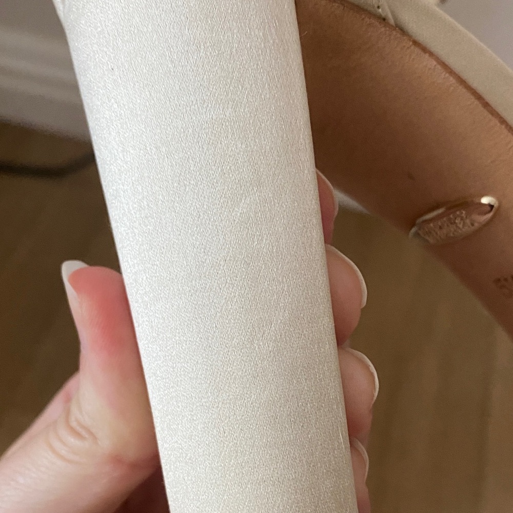 Badgley Mischka Ivory Satin Embellished Heels - Picture 10 of 15